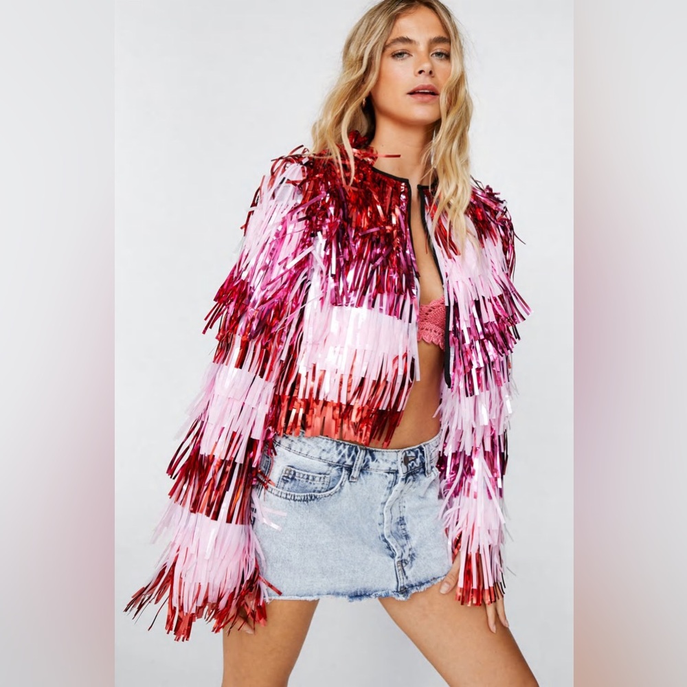 NastyGal tinsel jacket